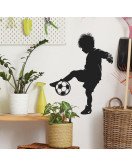 Cool Boy Plays Football Self-adhesive Vinyl Waterproof Bedroom Wall Stickers For Boy - Model Fun-b222