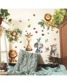 2pcs Cute Cartoon Animals Self-adhesive Vinyl Waterproof Bedroom Decorative Wall Stickers For Kids - Model Fun-b230