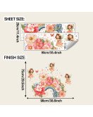 Cartoon Fairy Flower Rainbow Large Size Self-adhesive Girls' Bedroom Living Room Wall Stickers - Model Fun-c149