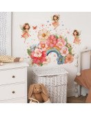 Cartoon Fairy Flower Rainbow Large Size Self-adhesive Girls' Bedroom Living Room Wall Stickers - Model Fun-c149