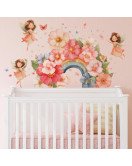 Cartoon Fairy Flower Rainbow Large Size Self-adhesive Girls' Bedroom Living Room Wall Stickers - Model Fun-c149