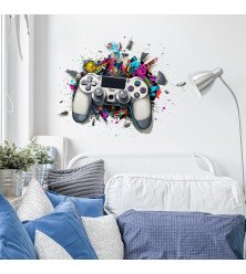 Design Cool Game Machine Waterproof Vinyl Bedroom Wall Stickers For Boys 3d Home Decoration - Model Fun-f697