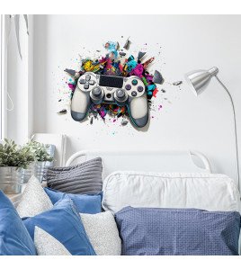 Design Cool Game Machine Waterproof Vinyl Bedroom Wall Stickers For Boys 3d Home Decoration - Model Fun-f697