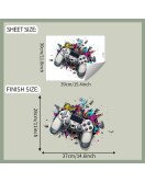 Design Cool Game Machine Waterproof Vinyl Bedroom Wall Stickers For Boys 3d Home Decoration - Model Fun-f697