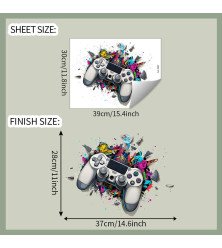 Design Cool Game Machine Waterproof Vinyl Bedroom Wall Stickers For Boys 3d Home Decoration - Model Fun-f697