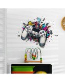 Design Cool Game Machine Waterproof Vinyl Bedroom Wall Stickers For Boys 3d Home Decoration - Model Fun-f697