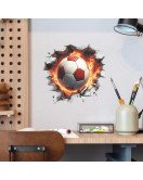 3d Football Self-adhesive Removable Waterproof Bedroom Bathroom Wall Stickers - Model Fun-f937