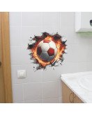 3d Football Self-adhesive Removable Waterproof Bedroom Bathroom Wall Stickers - Model Fun-f937