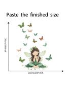 Home Decoration Self-adhesive Fairy With Butterfly Stickers For Girl Room Wall - Model Fun-e139