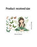 Home Decoration Self-adhesive Fairy With Butterfly Stickers For Girl Room Wall - Model Fun-e139