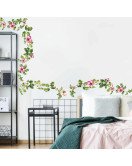 Home Decor Self Adhesive 3d Vinyl Flower Rattan Wall Sticker