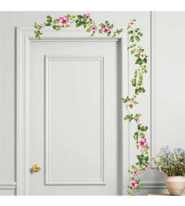 Home Decor Self Adhesive 3d Vinyl Flower Rattan Wall Sticker