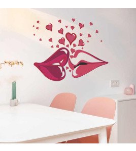 New Design Home Decor Adhesive Vinyl Red Lips Wall Sticker