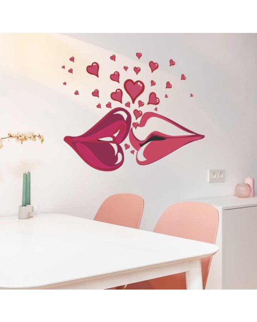 New Design Home Decor Adhesive Vinyl Red Lips Wall Sticker New Design Home Decor Adhesive Vinyl Red Lips Wall Sticker