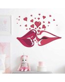 New Design Home Decor Adhesive Vinyl Red Lips Wall Sticker New Design Home Decor Adhesive Vinyl Red Lips Wall Sticker