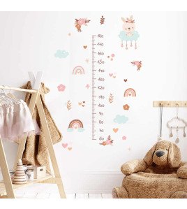 Baby Room Wall Decor Self Adhesive 3d Rainbow Kids Height Chart With Sticker