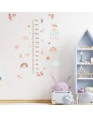 Baby Room Wall Decor Self Adhesive 3d Rainbow Kids Height Chart With Sticker