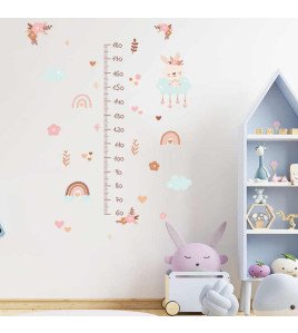 Baby Room Wall Decor Self Adhesive 3d Rainbow Kids Height Chart With Sticker