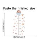 Kids Room Decoration Cute Rainbow 3D Height Chart Wall Stickers Wall Decals