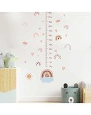 Kids Room Decoration Cute Rainbow 3D Height Chart Wall Stickers Wall Decals