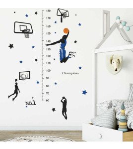 Kids Room Basketball 3d Height Chart Wall Stickers Wall Decals