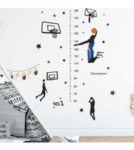 Kids Room Basketball 3d Height Chart Wall Stickers Wall Decals