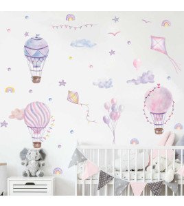 Latest Colorful Balloon Design Baby Nursery Wall Stickers
