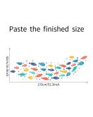 Home Decoration Self-adhesive Cartoon 3d Fish Washroom Wall Stickers Waterproof - Model Fx-d358