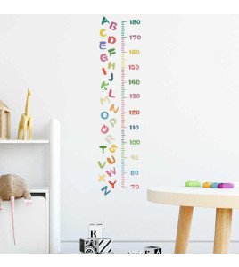 Alphabet 3D Kids Room Cute Kids Measure Height Wall Stickers