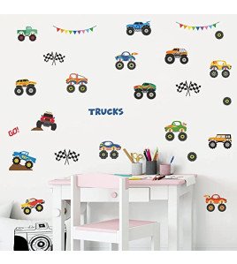 Baby Bedroom Decorative 3d Custom Wall Car Stickers For Kids