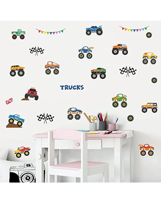Baby Bedroom Decorative 3d Custom Wall Car Stickers For Kids