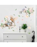 Home Decor Wallpaper Flower Wall Art 3D Bird Cage And Egg Sticker