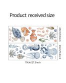 Self Adhesive Bathroom Removable Cartoon Underwater Animal Wall Sticker Baby