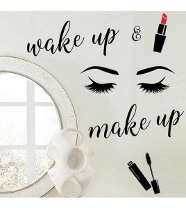 Removable Self Adhesive Shop Decorative Makeup Professional Wall Stickers