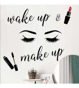 Removable Self Adhesive Shop Decorative Makeup Professional Wall Stickers