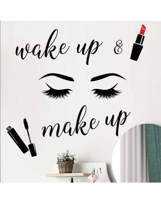 Removable Self Adhesive Shop Decorative Makeup Professional Wall Stickers Removable Self Adhesive Shop Decorative Makeup Professional Wall Stickers