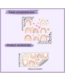 Baby Nursery Room Decoration Boho Heart Wall Stickers For Kids Rainbow - Model Hy-b093