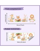 Baby Nursery Bedroom Decoration Cartoon Animal Reading Wall Collage Stickers - Model Hy-d016