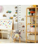 Kids' Room Decoration Cartoon Excavator Wall Sticker Height Ruler - Model Hy-d048
