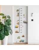 Kids' Room Decoration Cartoon Excavator Wall Sticker Height Ruler - Model Hy-d048