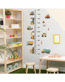 Kids' Room Decoration Cartoon Excavator Wall Sticker Height Ruler - Model Hy-d048