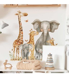 Removable Cartoon Jungle Animal Kids Wall Stickers Decal Boys