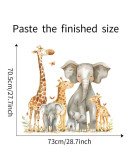 Removable Cartoon Jungle Animal Kids Wall Stickers Decal Boys Removable Cartoon Jungle Animal Kids Wall Stickers Decal Boys