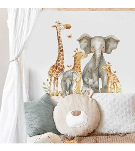 Removable Cartoon Jungle Animal Kids Wall Stickers Decal Boys