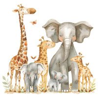 Removable Cartoon Jungle Animal Kids Wall Stickers Decal Boys