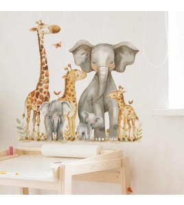 Removable Cartoon Jungle Animal Kids Wall Stickers Decal Boys