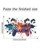 Self Adhesive 3d Vinyl Large Wall Stickers For Electronic Games Room