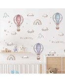 Baby Room Cute Cartoon Rainbow Cloud And Star Wall Stickers For Balloons