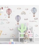 Baby Room Cute Cartoon Rainbow Cloud And Star Wall Stickers For Balloons