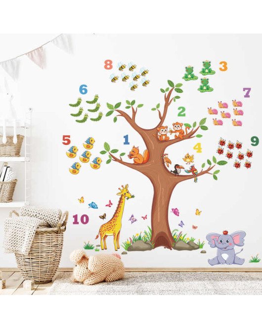 Removable Cute Animal Tree Cartoon Wall Stickers Baby Room Kids Room